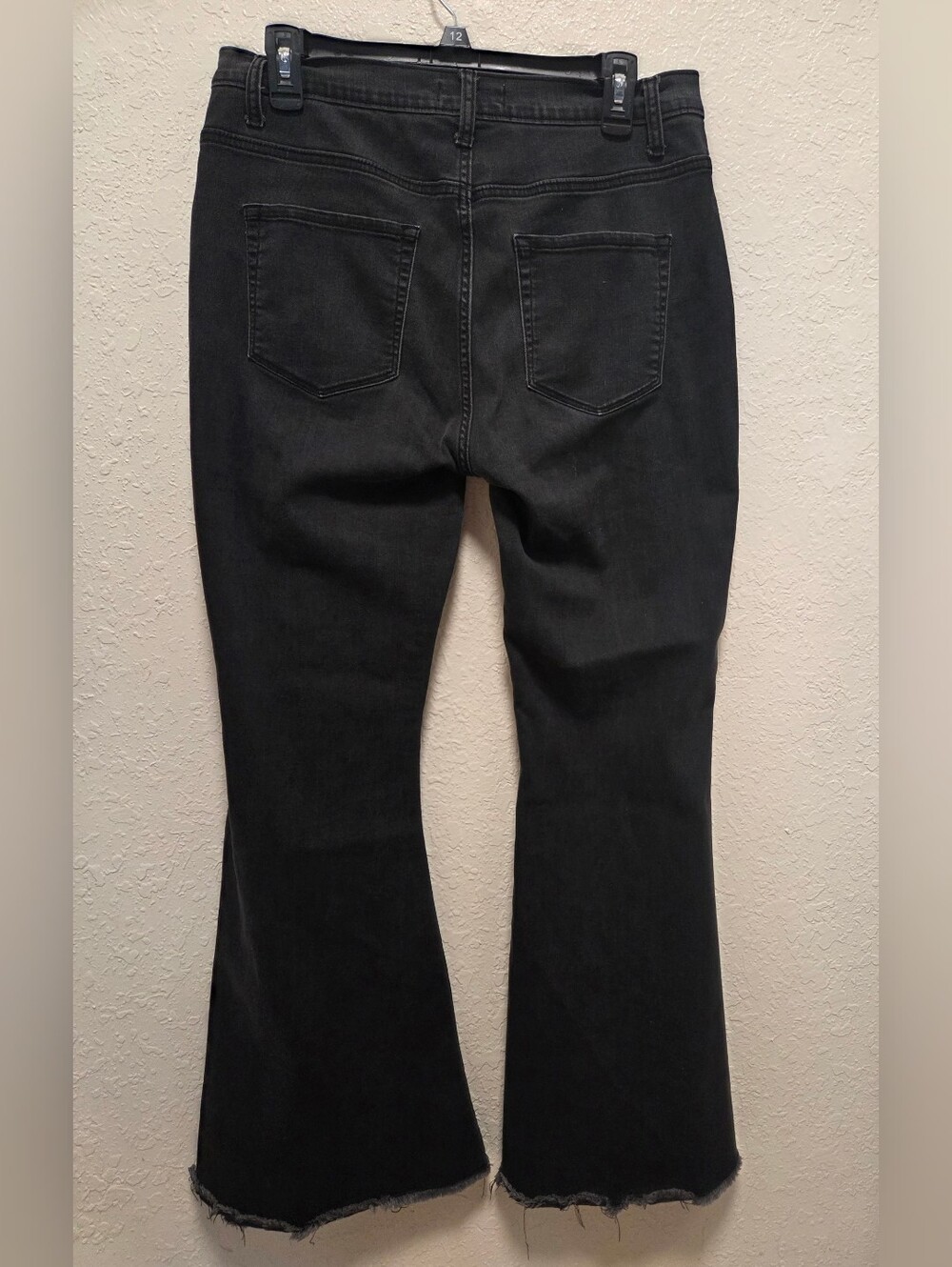 Zenana High-Waist Black Flared Jeans - Women's Stretch Denim - Picture 5 of 6